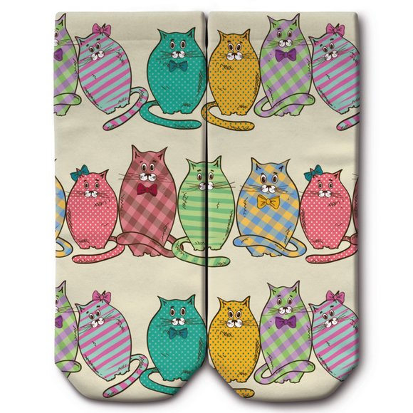 Cat Socks - 5 Pairs with Different Designs - Picture 5 of 6